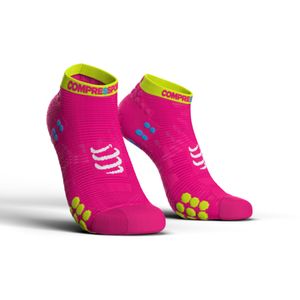Meia Compressão Run Low V3.0 Compressport Rosa