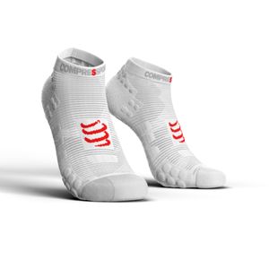Meia Compressão Run Low V3.0 Compressport Branca