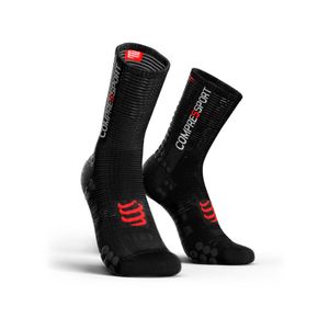 Meia de Compressão Compressport - Bike V3.0 - Preta Cinza