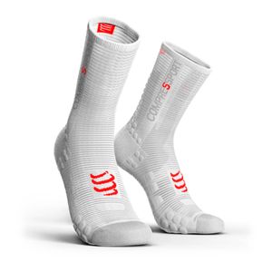 Meia de Compressão Compressport - Bike V3.0 - Branca