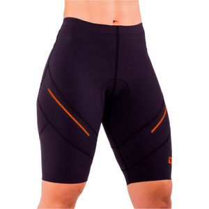 Bermuda Triathlon X-Pro DX3 - Preto / Laranja Flúor - Feminino