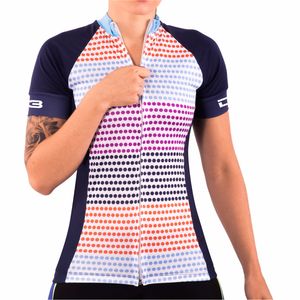 Camisa de Ciclismo Montop DX3 - Feminina - Azul Marinho