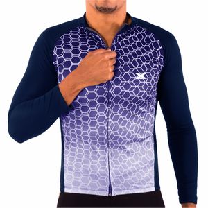 Camisa de Ciclismo Montop Manga Longa DX3 - Masculina - Marinho