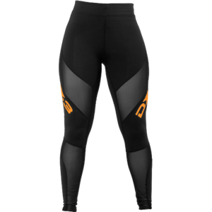 Calça Compressão Running X-PRO DX3 Feminina Preto / Laranja Flúor