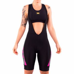 Bretelle Performance Montop DX3 Feminino - Preto / Chumbo