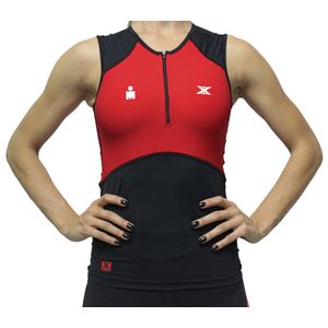Regata Bike DX3  X-Pro IRONMAN - Feminino- Preto / Vermelho
