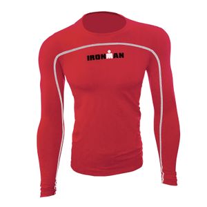 Camisa de Alta Compressão Ed. Especial IronMan Manga Longa Masculina - Vermelha