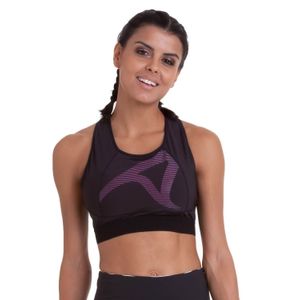 Top Authen Signature FULCRUM  com Bojo - Preto Maracatu Rosa