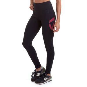 Legging Authen Signature Surge - Preto Maracatu Rosa