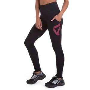 Legging Authen Signature Vital - Preto Maracatu Rosa