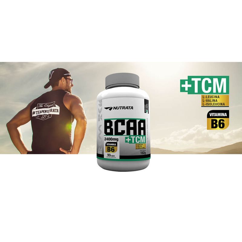 BCAA + TCM 2400mg Nutrata 90 Cápsulas Keep Running Brasil Keep