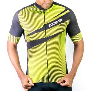Camisa de Ciclismo DX3 MAXX  Masculina - Preto / Amarelo