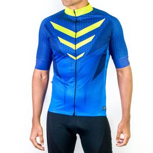 Camisa de Ciclismo DX3 MAXX  Masculina - Azul / Amarelo
