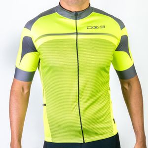 Camisa de Ciclismo DX3 MAXX  Masculina - Amarelo Flúor