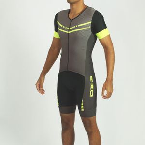 Macaquinho de Triathlon DX3 Masculino - Preto / Flúor