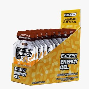 Exceed Energy Gel Chocolate Flor de Sal - Caixa 10 Sachês