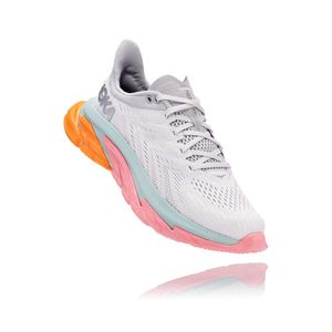 Tênis HOKA ONE ONE Clifton Edge Feminino - Branco / Cinza