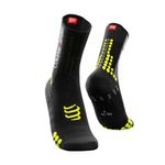 meia-bike-compressport-preta-amarela