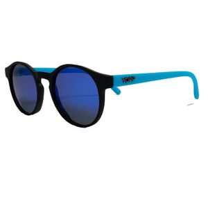 Óculos de Sol Yopp Running Redondo - Preto / Azul com Lente Azul