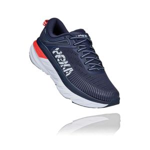 Tênis HOKA ONE ONE Bondi 7 Feminino - Azul Escuro / Branco