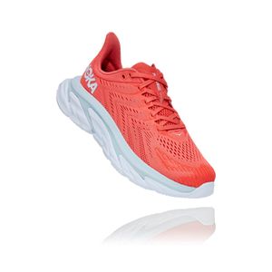 Tênis HOKA ONE ONE Clifton Edge Feminino - Laranja / Branco