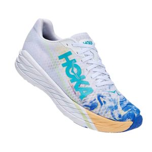 Tênis HOKA ONE ONE Rocket X Unissex - Branco / Azul