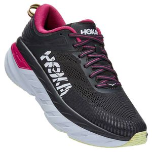 Tênis HOKA Bondi 7 Feminino - Preto / Rosa
