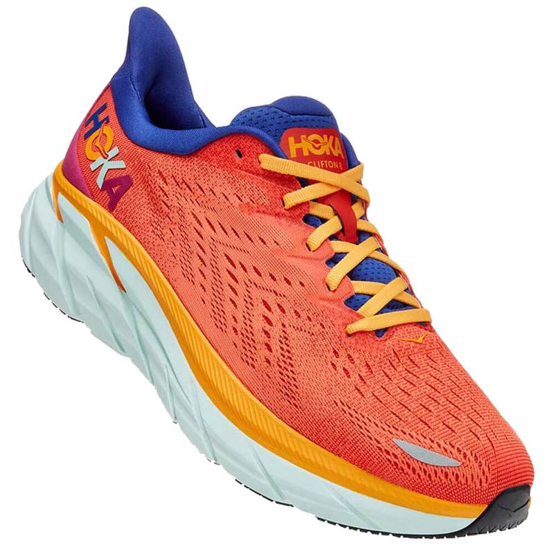 Tênis HOKA Clifton 8 Masculino - Cinza e Laranja - Keep