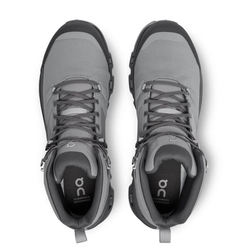 Bota On Running CLOUDROCK WATERPROOF 2 Masculina - Cinza e Grafite - Keep Running Brasil