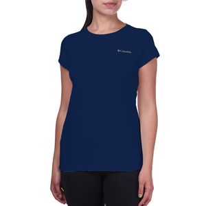 Camiseta Columbia Neblina Manga Curta Feminina - Azul Marinho