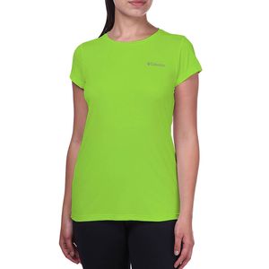 Camiseta Columbia Neblina Manga Curta Feminina - Verde Limão
