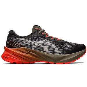 Tênis Asics Novablast 3 TR Masculino - Verde Oliva e Laranja