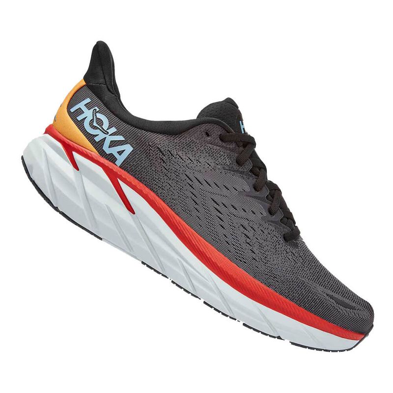 Tênis HOKA Clifton 8 Masculino - Cinza e Laranja - Keep