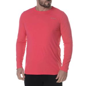 Camiseta Columbia Neblina Manga Longa Masculina - Vermelho