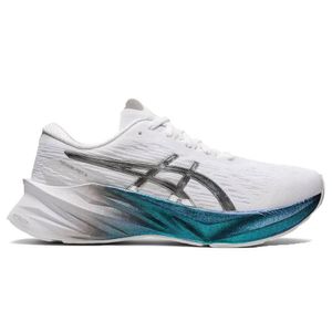 Tênis Asics Novablast 3 Platinum Feminino - Branco e Azul