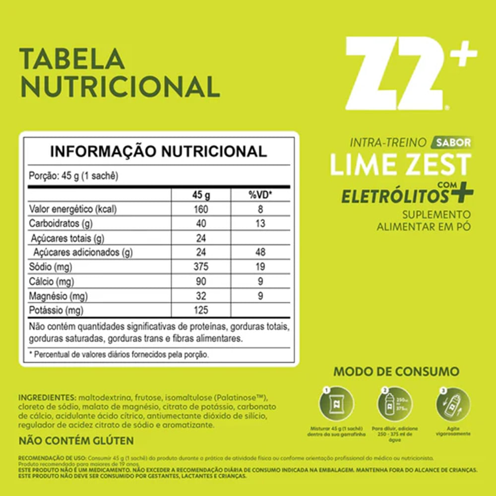 Intra-Treino Power Powder Z2+ Lime Zest - 45g